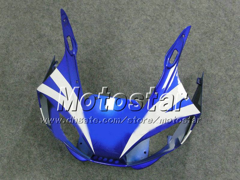 ABSフェアリングキットヤマハYZF-R6 1998-2002ブラックホワイトブルーボディキットYZFR6 98 99 00 01 02 YZF R6フェアリングセットHB17