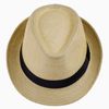 Vintage Panamá Sombrero de Paja Beige Hombres Fedora Verano Stingy Brim Cap Fit Beach Travel ZDS4