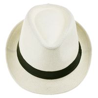 Wholesale Unisex Panama Straw Hat Men Fedora Chic Summer Stingy Brim Cap Fit Beach Travel ZDS6