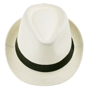 Unisex Panama Straw Hat Men Fedora Chic Sommar Stingy Brim Cap Fit Beach Travel Zds6 * 10