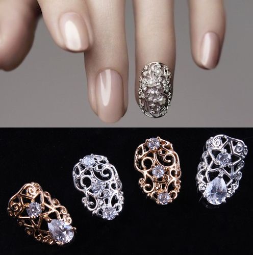 Optional 3d Shiny Nail Alloy Rhinestone Metal Nail Art Tip Zircon 5pcs optional 3D Shiny Nail Alloy Rhinestone Metal nail Art Tip zircon Design - Optional 3d Shiny Nail Alloy Rhinestone Metal Nail Art Tip Zircon