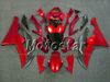 ABS Svart Röd Motorcykeldelar för Yamaha Fairing YZF-R6 2008 2009 2010 YZFR6 YZF R6 08 09 10 YZFR600 Fairings Kit + 7 Presenter VF25