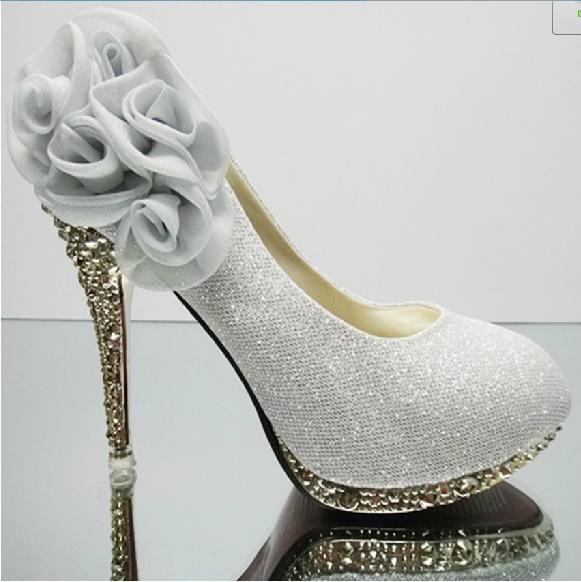 Silver Diamond Wedding Shoes Silver Diamond Wedding Shoes