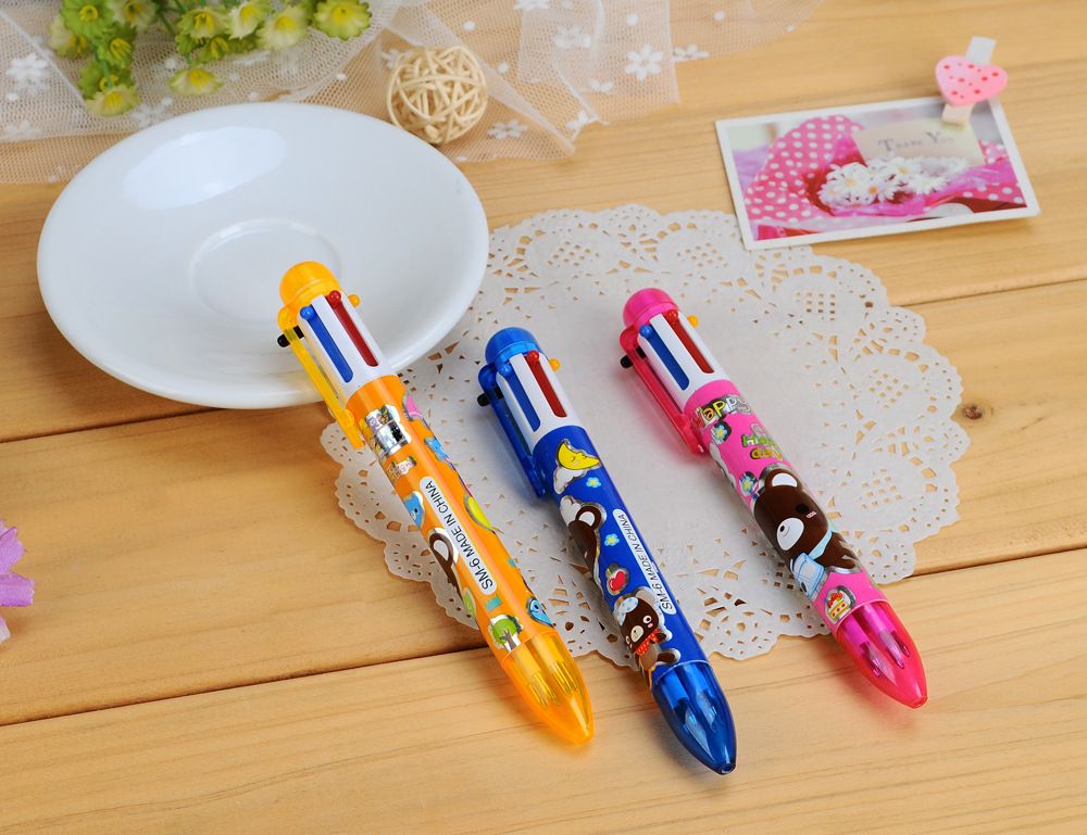 Free Shipping / New cute Cartoon happy animal 6 colors pen / Fashion Style Color ball pen / Korean stationery multicolor Teddy Bear Free Shipping / New cute Cartoon happy animal 6 colors pen / Fashion Style Color ball pen / Korean stationery multicolor Teddy Bear