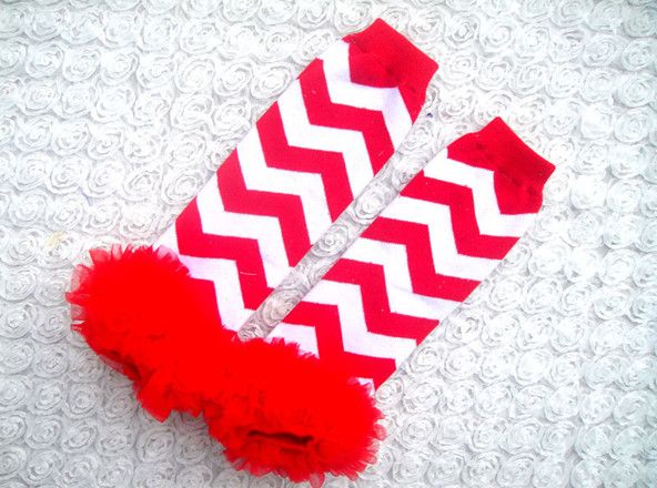 Baby Girls Chevron Leg Warmers Toddler Ruffle Leggings Kids Infant Lace