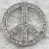 12pcs/lot Wholesale Crystal Rhinestone Peace Sign Mark Pin Brooch fashion Brooches jewelry gift C518