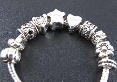 Star Flower Spacer Charms Beads Hot sell mix 100pcs/lot Tibetan Silver Fit European Bracelet 2013011734