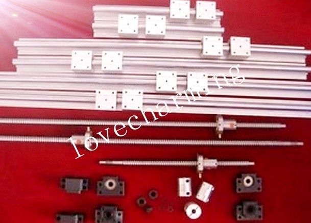 1 anti backlash ballscrew ball screw 2505-1450mm-C7+1set BK15 BF15 bearing mount