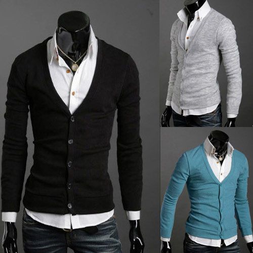 New Hot Winter Sweaters Fashion Men Sweaters Long Sleeve Men's V-neck Cardigan Sweaters Knitwear Christmas Gift M47