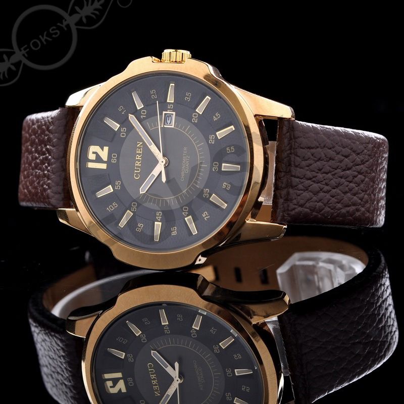 Роскошные мужские часы Watch Women Brown Tachymeter Date Leather Sport Quartz Watch Watch Swiss Design Drop Ship270G1958317
