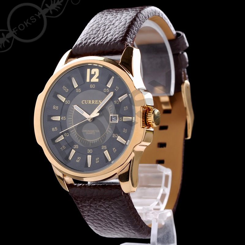 Роскошные мужские часы Watch Women Brown Tachymeter Date Leather Sport Quartz Watch Watch Swiss Design Drop Ship270G1958317