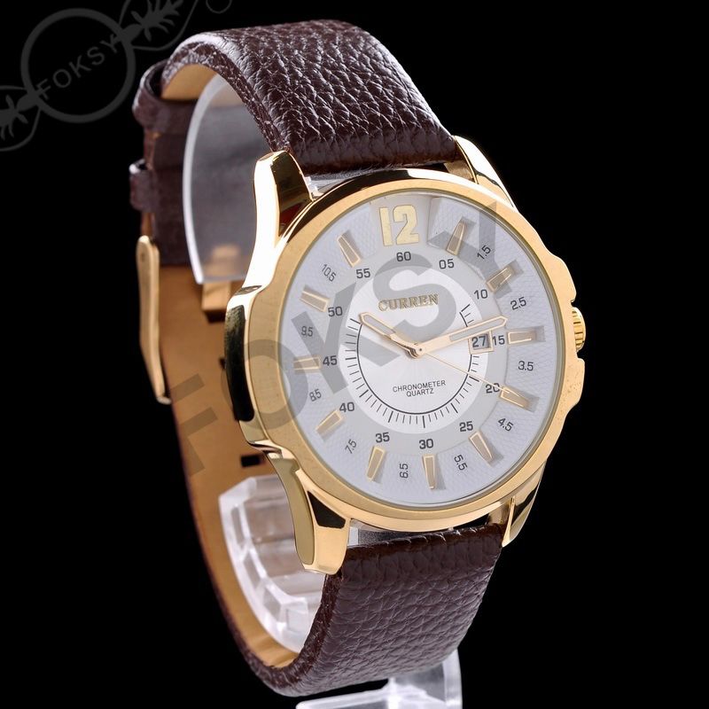 Luxury Mens Watch Women Brown Tachymeter Date Leather Sport Quartz Wrist Watch Fashion Swiss Design Drop Ship281i