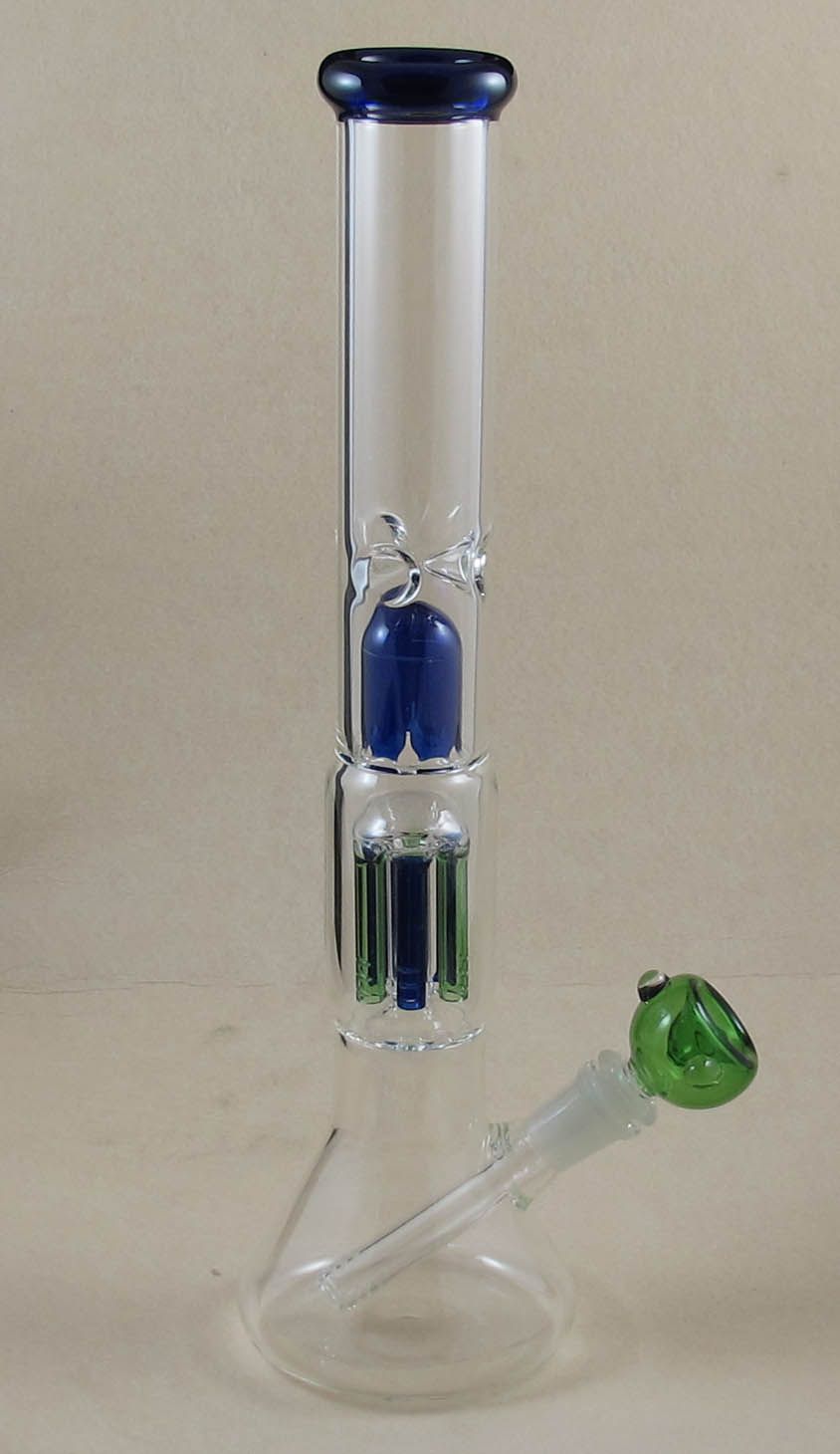 2019 GP26 Hand Blown Glass Bong Pipe Clear Smoking Water Pipe With Two