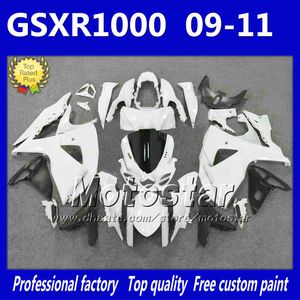 Suzuki GSX-R1000 2009 2010 2010 2011 K9アフターマーケットフェアリングセットGSXR 1000 09 10 11GSXR1000+7ギフトDF3の高品質の白いブラックフェアリングキット