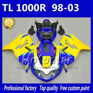 7gifts abs mavi sarı siyah motosiklet, Suzuki için TL1000R 98-03 Freeship Kaplama Kiti TL 1000R 1998 1999 2000-2003 Vücut Kaplama