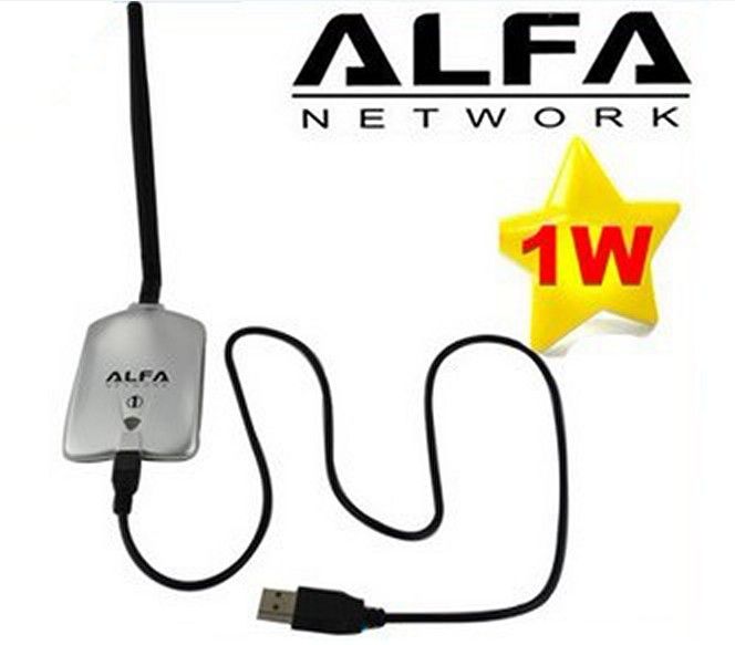 Pacchetto di vendita al dettaglio 1000mW Alfa Network AWUS036H USB Wireless G N Adattatore adattatore WiFi 5dBi Antenna RTL3070L