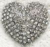Hurtownie Kryształ Rhinestone Love Sweet Heart Pin Broszka Walentynki Biżuteria Prezent C756