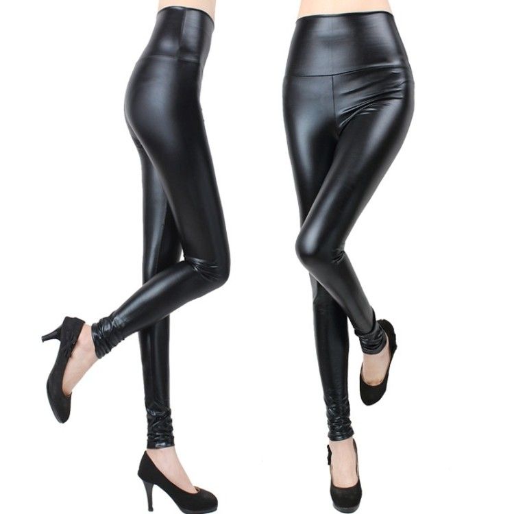 Wholesale Sexy Women Imitation Leather Stretch High Waist Leggings ...