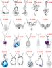 MXZA 925 Sterling Silver Pendant Necklace Wedding Crystal Jewelry Set With White gold plating Different Styles Mix Order Fashion Jewelry