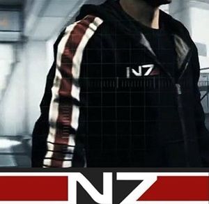 Mass Effect 3 III N7 Pamuk Cosplay Hoodie Ceket Kostüm Ceket
