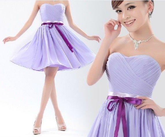 In Stock Cheap NEW Short/Mini Sexy Cocktail Dresses Strapless Chiffon ...