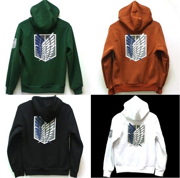 xHxttL Attack on Titan Sweat /à Capuche Shingeki no Kyojin Scouting Legion Zip-up Jacket Pull /à Capuche Sweat /à Capuche Anime /à Manches Longues Cape Cosplay V/êtements pour Hommes Femmes