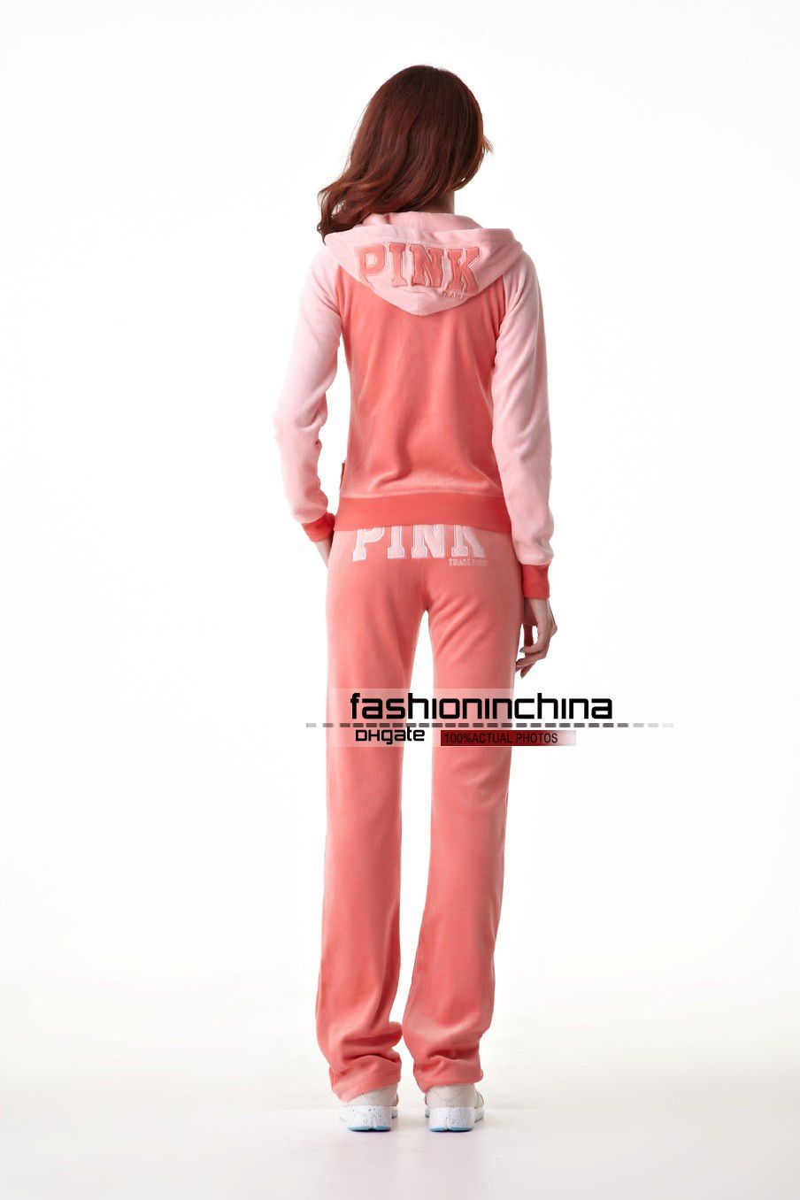 pink velour sweatsuit