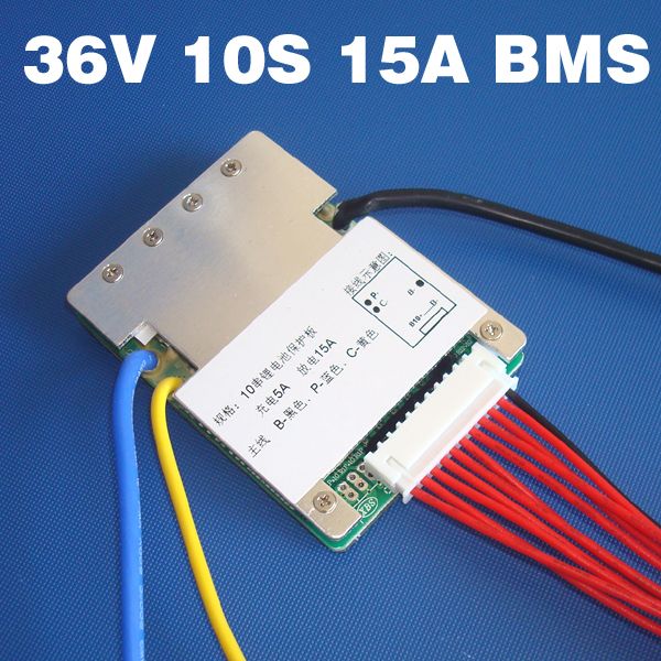 10s 36V 15A litiumbatteri BMS PCM som används för 36V 8AH 10AH 12AH och 15AH batteripaket 37V BMS PCM med balansfunktion