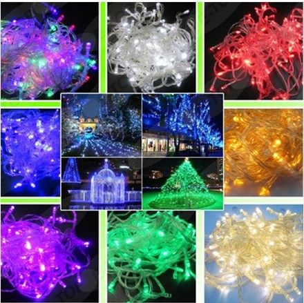 Multicolour 100 LED String Light Christmas LED Licht 40m 110V / 220 V Decoratie Licht voor Kerstfeest Bruiloft 100led met 8 Display-modi