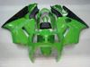 Injectie Mold Fairing Kit voor Kawasaki Ninja ZX12R 00 01 ZX 12R 2000 2001 ABS Cool Green Black Fackings Set + 7 Gifts KX02