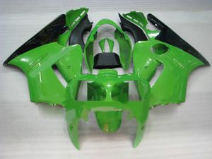 Insprutning Mote Fairing Kit för Kawasaki Ninja ZX12R 00 01 ZX 12R 2000 2001 ABS Cool Green Black Fairings Set + 7 Presenter KX02