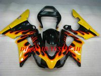 Wholesale Motorcycle Fairing kit for YAMAHA YZFR1 YZF R1 YZF1000 ABS Red flames yellow black Fairings set Gifts YS03