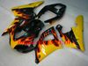 Kit de carenado de motocicleta para YAMAHA YZFR1 98 99 YZF R1 1998 1999 YZF1000 ABS Llamas rojas amarillo negro Carenados set + Regalos YS03