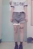 Wholesale -Machine Gun Tattoo Socks Pattern Transparent Pantyhose Stockings Tights Leggings#G681