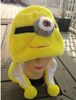 Super Cute Despicable Me Minions yellow people fashion Jorge Dave Stewart Cosplay Soft Plush Kids Cap Hat retail