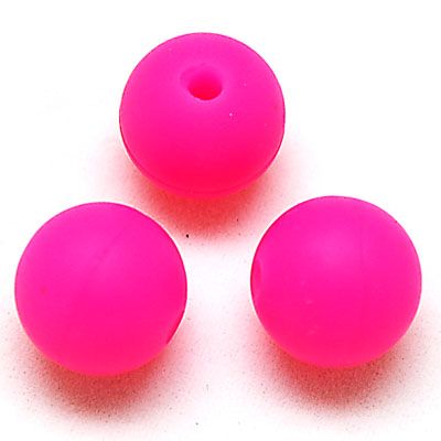 Perles de silicone rondes en caoutchouc de 14 mm Perles de silicone sans BPA rondes de qualité alimentaire pour bébé