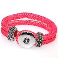 Wholesale Hot Sale Noosa Chunck Bracelet Noosa Armband PU Leather Noosa Snap DIY Bracelet interchangeable bracelet