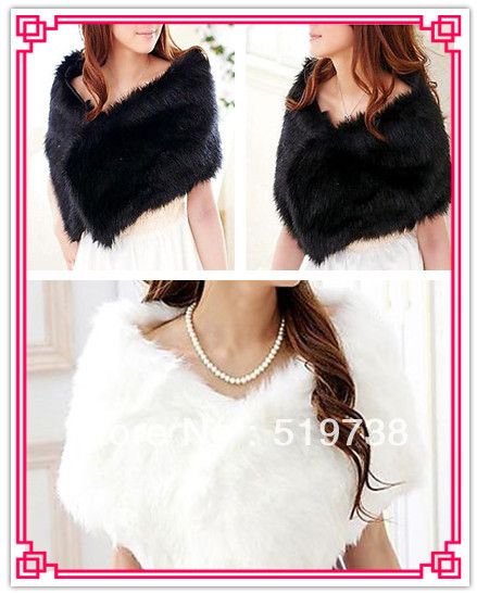 

Adjustable Faux Fur Evening Shawl (More Colors, White