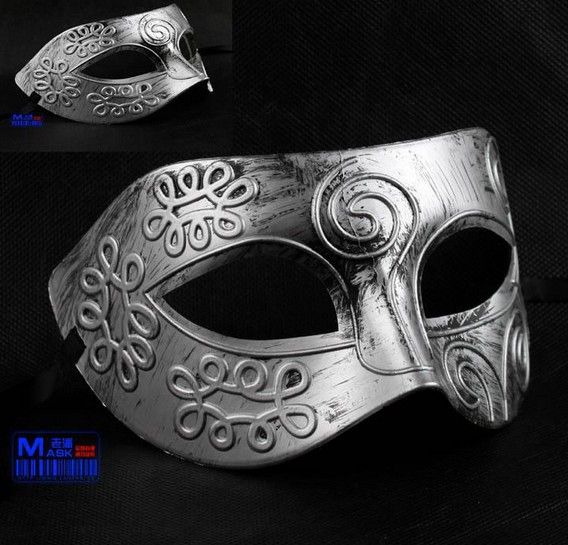 Vente chaude romain grec combattant hommes masque carnaval vénitien fête mascarade Halloween Costume mariage danse fête demi visage masques XMAS Bauta