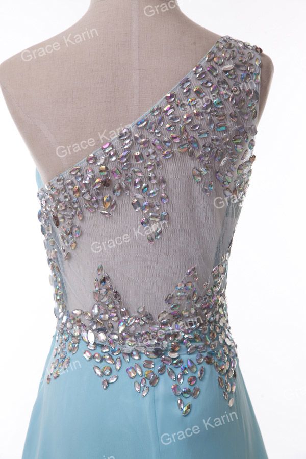 2014 Sexy Beaded Prom Dresses Floor Length A Line Evening Dresses One ...