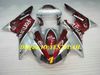 Custom Motorcycle Fairing Kit voor Yamaha YZFR1 00 01 YZF R1 2000 2001 YZF1000 ABS TOP RODE ZILVER VALEN SET + GIFTEN YD04