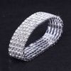 10 teile/los 5 Reihen Strass Österreich CZ Armband Kristall Dame Stretchy Armreif Armband Armband Für Hochzeit Schmuck ZAU5*10