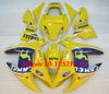 Top-rated motocicleta Fairing kit para YAMAHA YZFR1 02 03 YZF R1 2002 2003 YZF1000 ABS amarelo azul Carenagens set + Presentes YE02