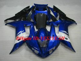 Exclusive Motorcycle Fairing kit for YAMAHA YZFR1 02 03 YZF R1 2002 2003 YZF1000 New Blue white black Fairings set+Gifts YE13