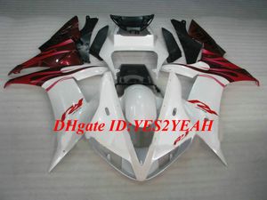 Kit carenatura moto di alta qualità per YAMAHA YZFR1 02 03 YZF R1 2002 2003 YZF1000 ABS Fiamme rosso bianco Set carenature + Regali YE20