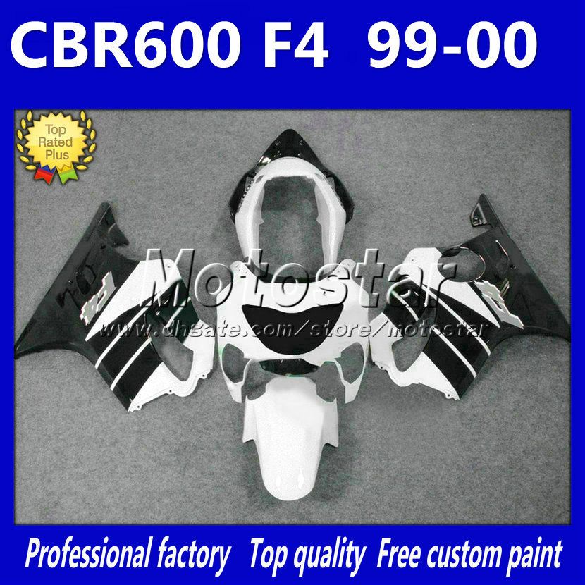 

7Gifts white black fairings bodywork set for HONDA CBR 600 CBR600 F4 99 00 CBR600F4 1999 2000 new aftermarket fairing kit