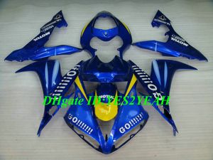 2005 Yamaha R1 Mavi Kaporta Kiti toptan satış-YAMAHA YZFR1 için motosiklet Fairing kiti YZF R1 YZF1000 ABS Soğuk mavi Marangozluk seti Hediyeler YD11