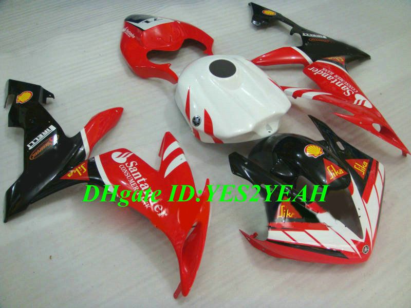 Kit de carénage de moulage par injection pour YAMAHA YZFR1 04 05 06 YZF R1 2004 2005 2006 YZF1000 Ensemble de carénages ABS Top rouge blanc + Cadeaux YD09