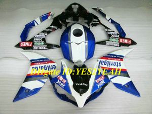 Injection mold Fairing kit for YAMAHA YZFR1 07 08 YZF R1 2007 2008 YZF1000 ABS Blue white black Fairings set+Gifts YF07