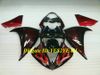 Motorcykel Fairing Kit för Yamaha YZFR1 09 10 11 12 YZF R1 2009 2010 2012 YZF1000 Red Flames Black Fairings Set + Gifts YG07